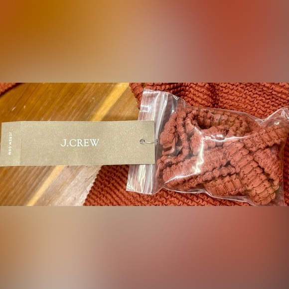NWT J. Crew Scrunchie Sweetheart Bikini Top in Terracotta with 2 Straps, Size 3X - Picture 10 of 15